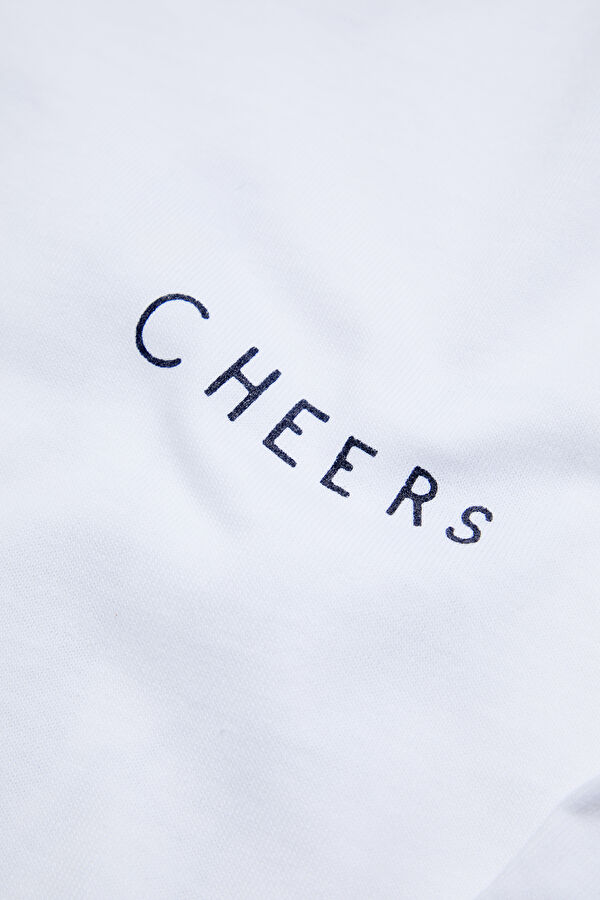 Relax Fit White Crew Neck Printed Men's T-Shirt 4