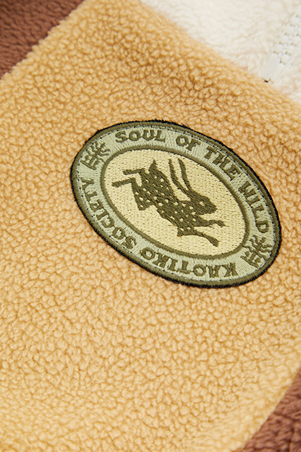 Kahve Oversize Dik Yaka Erkek Sweatshirt 4