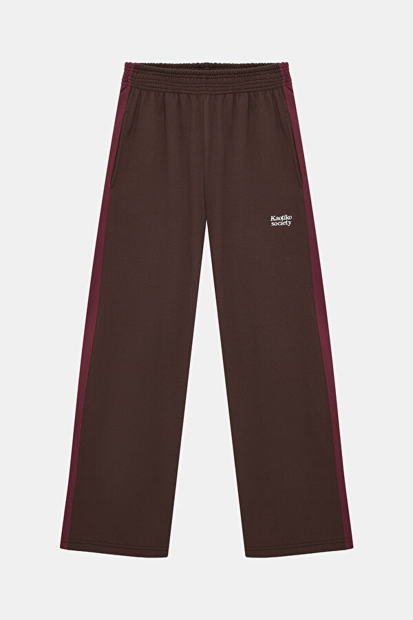 Oversize Dark Brown Wide Leg Sport Men's Trousers