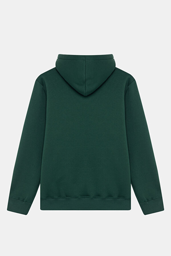 Yeşil Bisiklet Yaka Erkek Sweatshirt 2