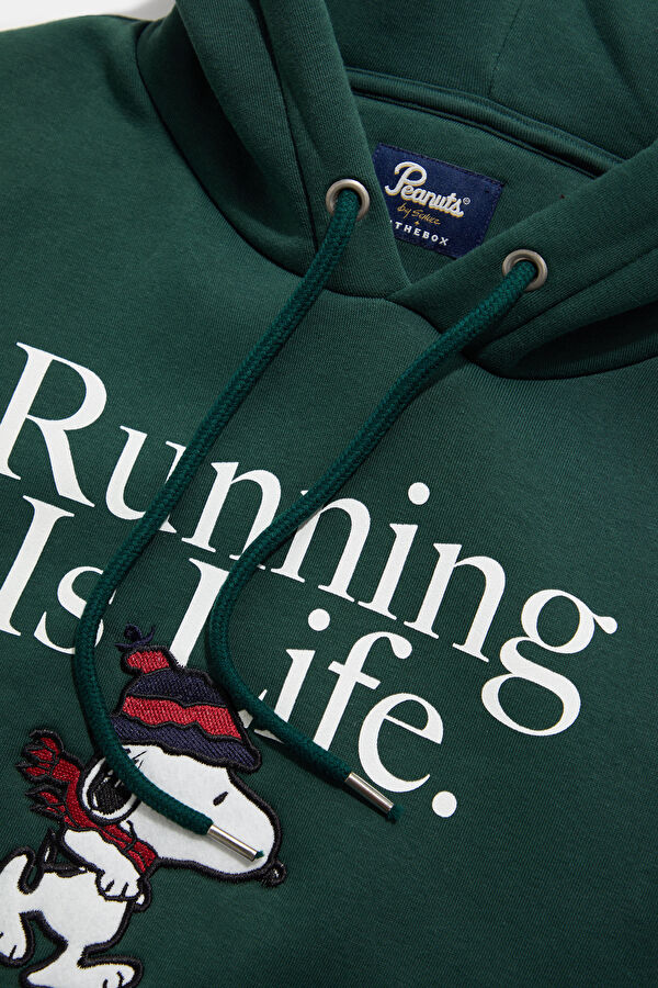 Yeşil Bisiklet Yaka Erkek Sweatshirt 3