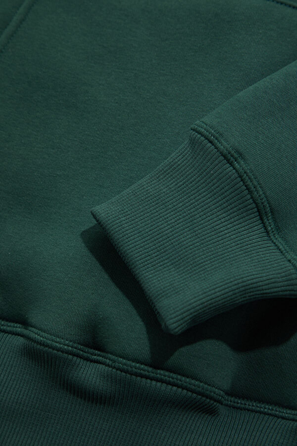 Yeşil Bisiklet Yaka Erkek Sweatshirt 4