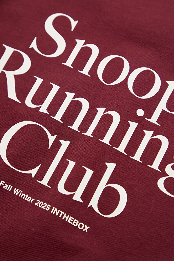 Burgundy Crew Neck Printed Men's T-Shirt 6