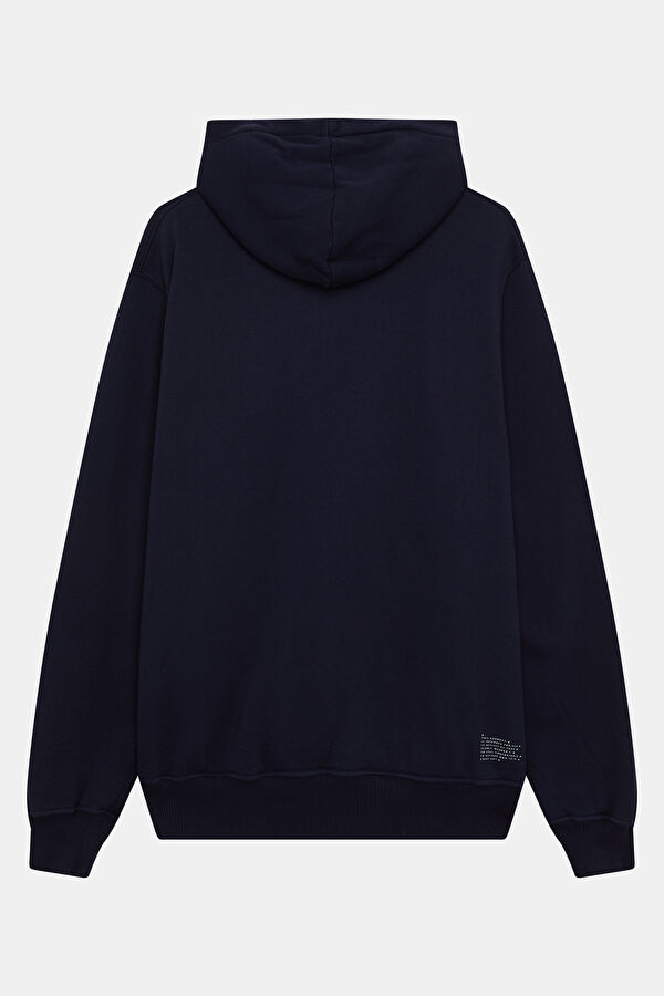 Lacivert Kapuşonlu Erkek Sweatshirt 2