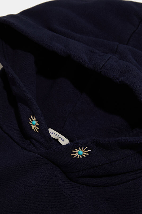 Lacivert Kapuşonlu Erkek Sweatshirt 3