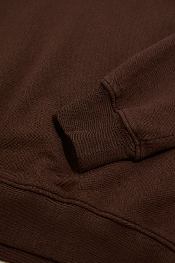 Kahve Polo Yaka Erkek Sweatshirt 4
