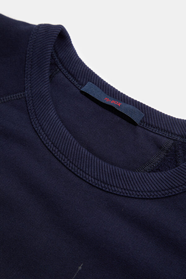 Navy Crew Neck Men's Sweatshirt 3