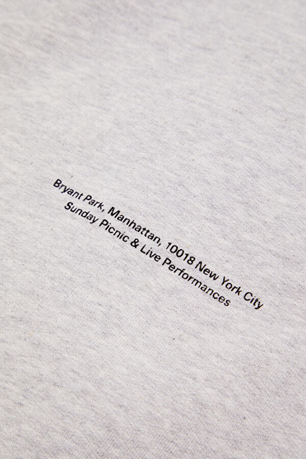 Gri Relax Kalıp Bisiklet Yaka Erkek Sweatshirt 4