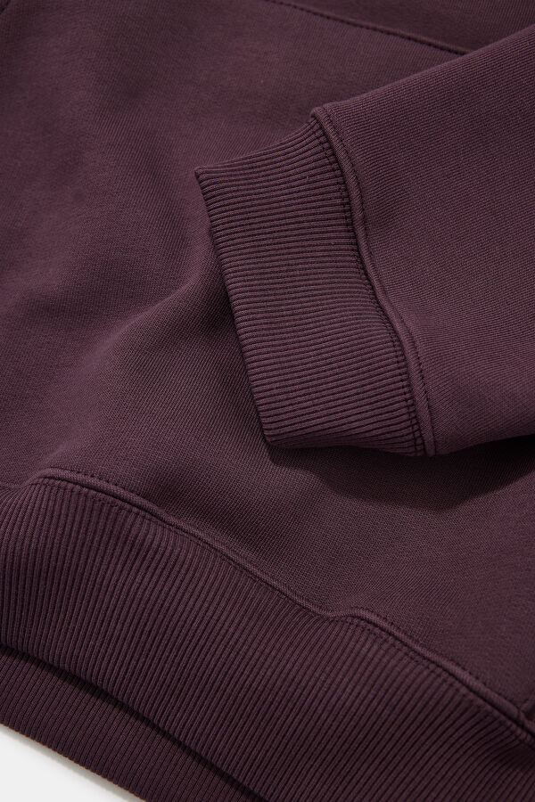 Burgundy Oversize Hooded Men's Sweatshirt 4