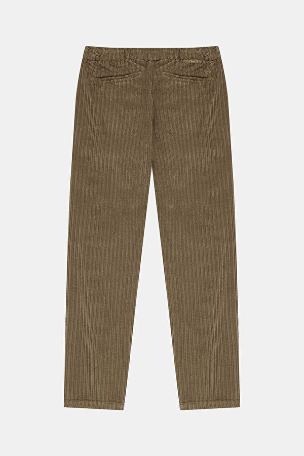 Beige Straight Cotton Elastane Men's Jeans 3