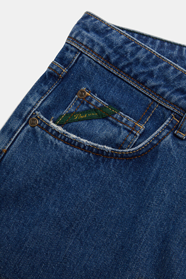 İndigo Slim Fit Erkek Jean Pantolon 4