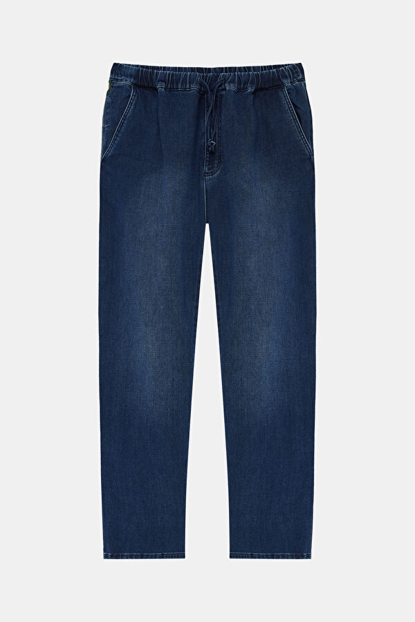 Indigo Straight Cotton Elastane Men's Jeans
