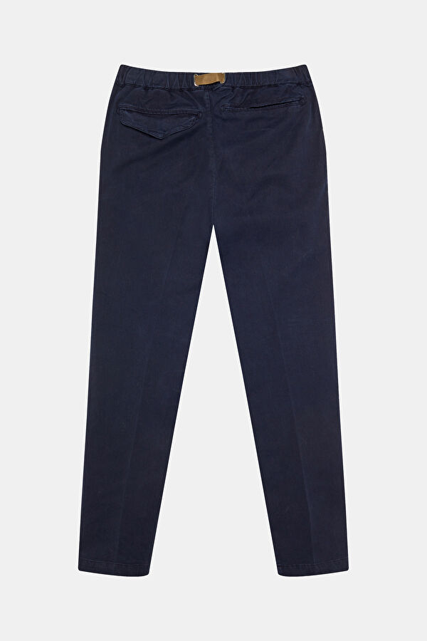 Relax Kalıp Lacivert Tapered Fit Pamuk/Tensel Erkek Pantolon 2