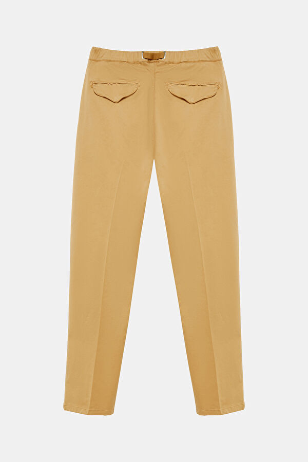 Açık Camel Tapered Fit Pamuk/Tensel Erkek Pantolon 2