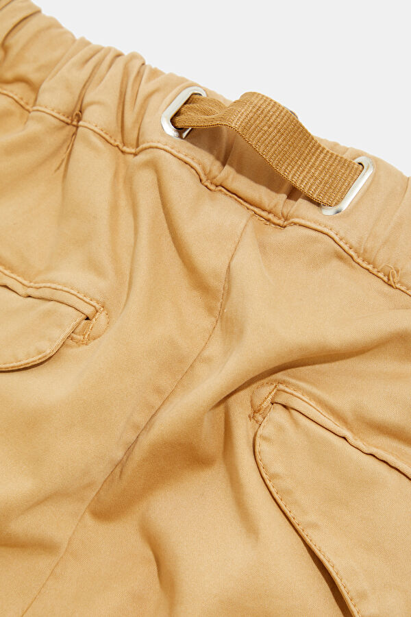 Açık Camel Tapered Fit Pamuk/Tensel Erkek Pantolon 4
