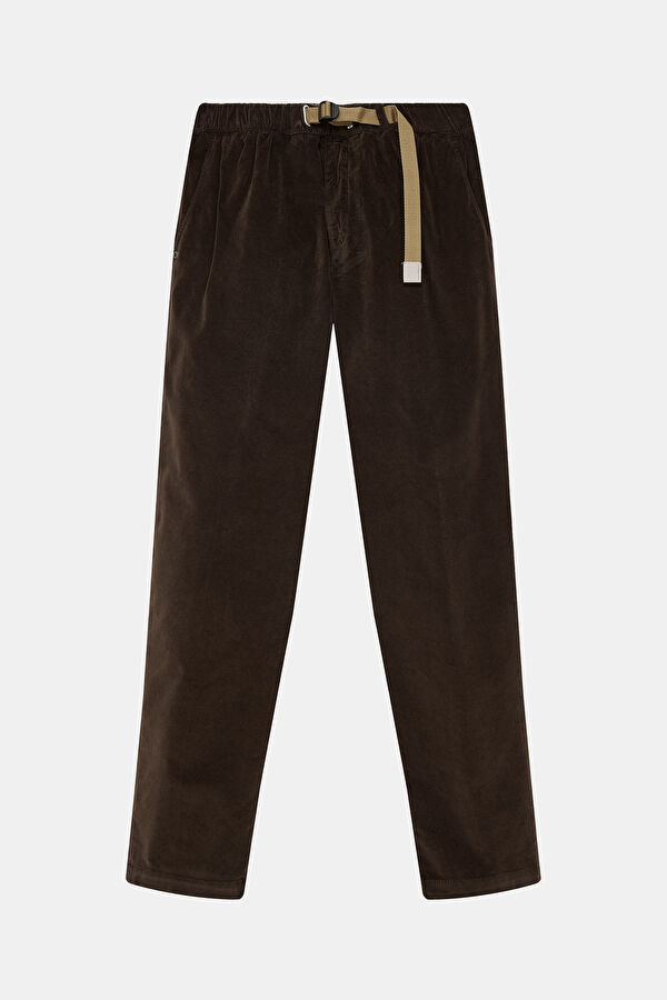 Relax Fit Dark Brown Tapered Fit Cotton Elastane Men's Trousers