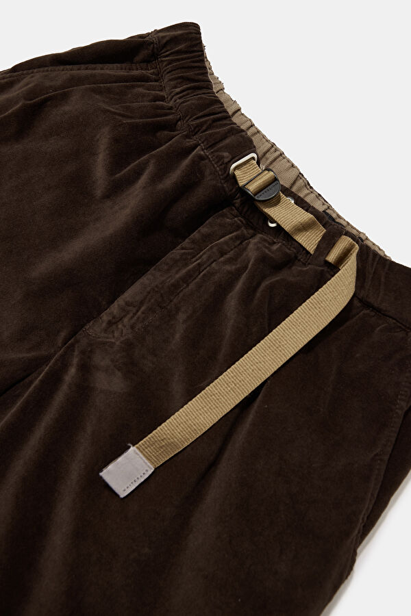 Relax Fit Dark Brown Tapered Fit Cotton Elastane Men's Trousers 3