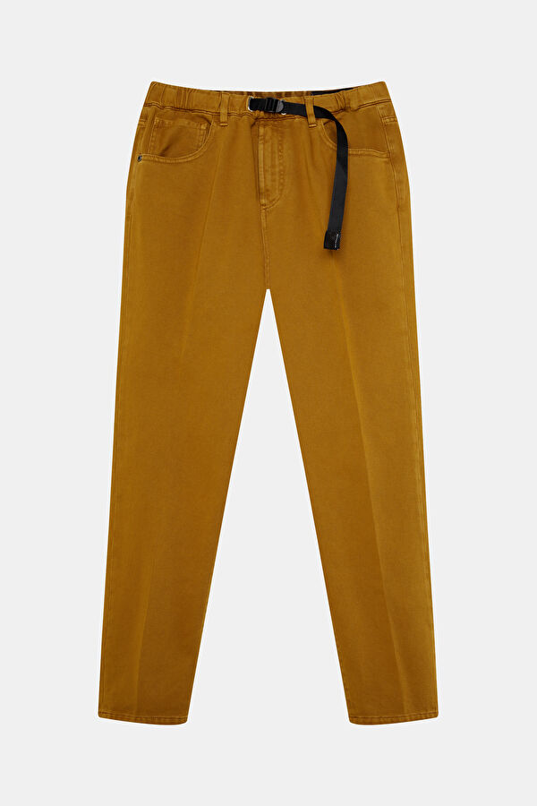 Brown Tapered Fit Men's Trousers