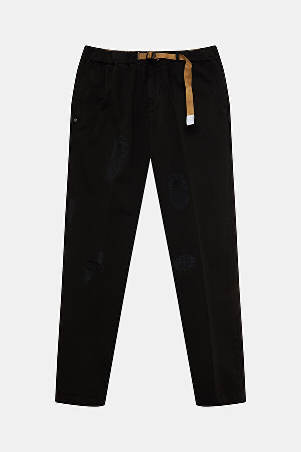 Relax Kalıp Siyah Tapered Fit Pamuk Elastan Erkek Pantolon