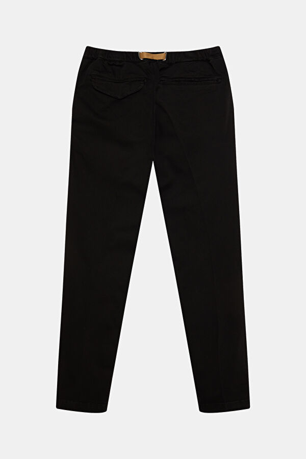 Relax Kalıp Siyah Tapered Fit Pamuk Elastan Erkek Pantolon 2