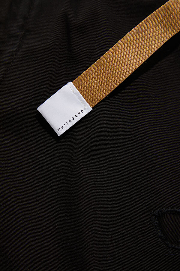 Relax Kalıp Siyah Tapered Fit Pamuk Elastan Erkek Pantolon 3