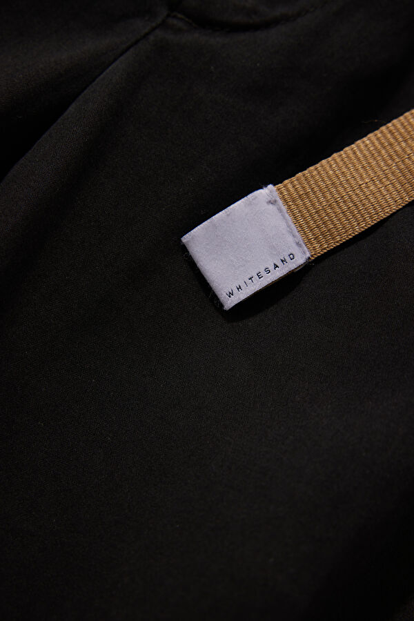 Siyah Tapered Fit Pamuk/Tensel Erkek Pantolon 4