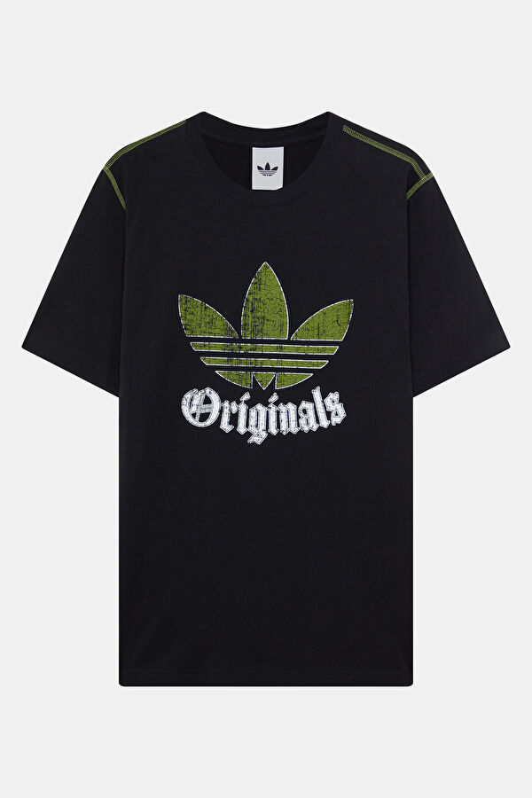Relaxed Fit Black Crew Neck Printed Men's T-Shirt 3