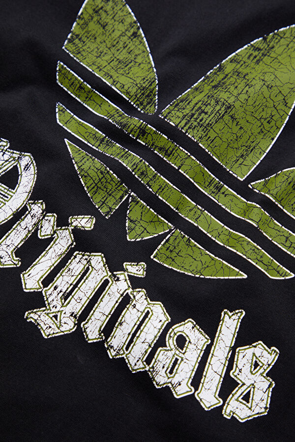 Relaxed Fit Black Crew Neck Printed Men's T-Shirt 6