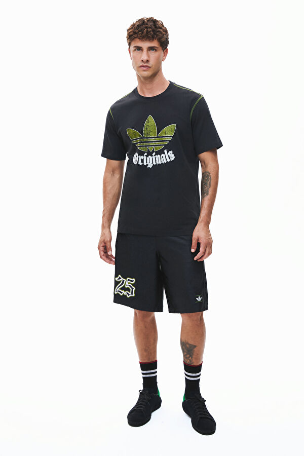 Black Embroidered Men's Shorts