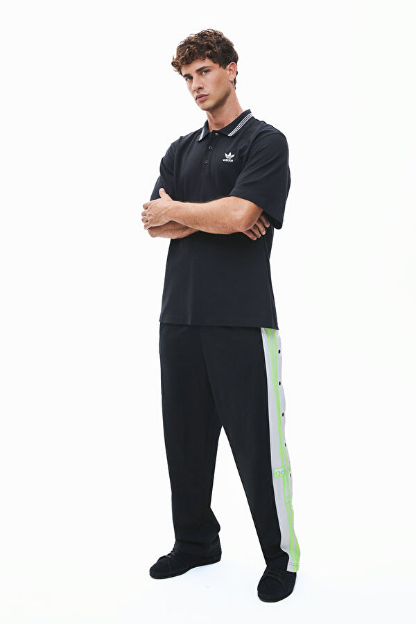 Relax Fit Black Wide Leg Sport Men's Trousers