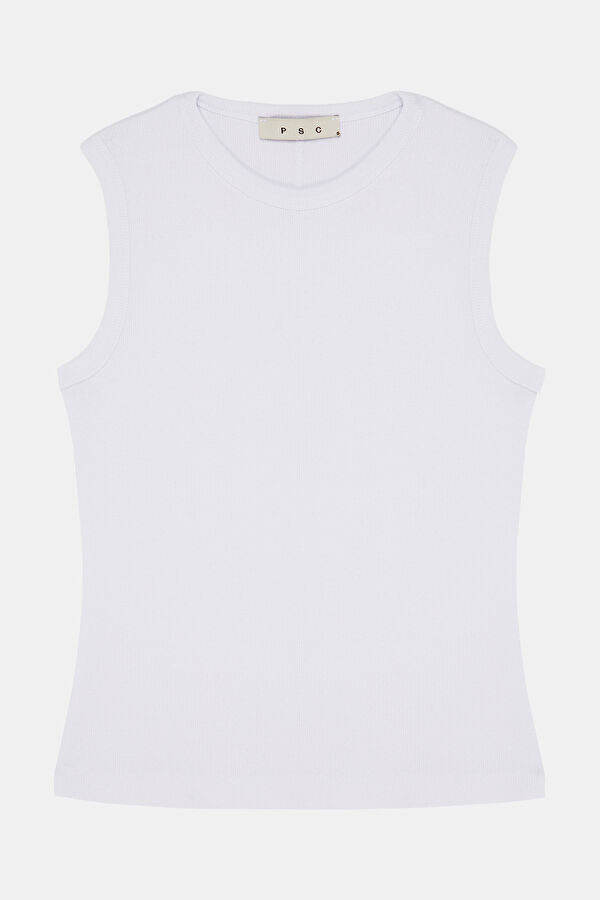 White Sleeveless Women's Blouse