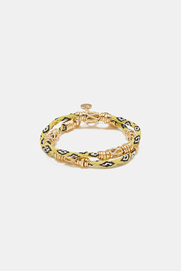 Dark Yellow Steel Bracelet