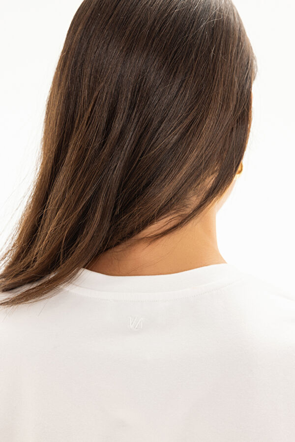 White Crew Neck Women's T-Shirt 4