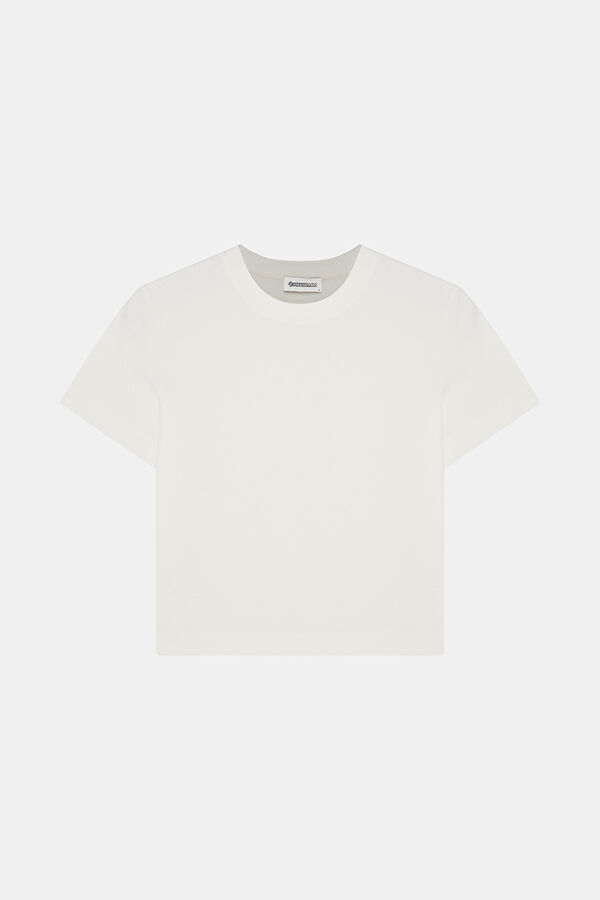 White Crew Neck Women's T-Shirt 5