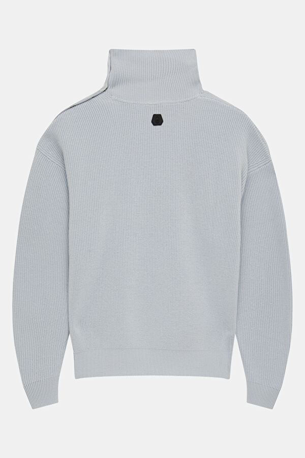 Mavi Balıkçı Yaka Kadın Sweatshirt 2