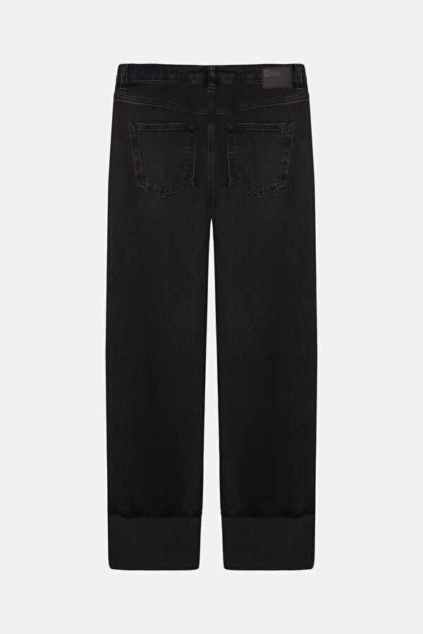 Siyah Wide Leg Kadın Pantolon 2