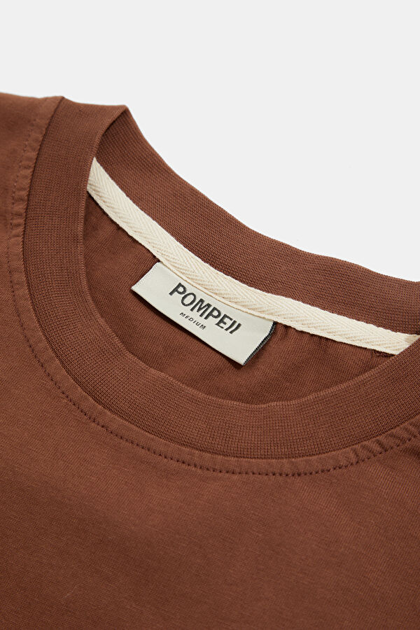 Relax Fit Coffee Crew Neck Printed Men's T-Shirt 3