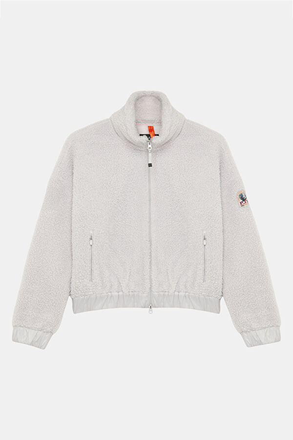 Sori Açık Gri Dik Yaka Kadın Sweatshirt