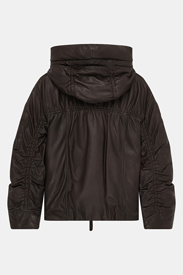Gracia Coffee Leather Women's Jacket 2