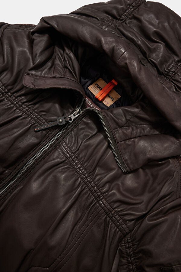 Gracia Coffee Leather Women's Jacket 3