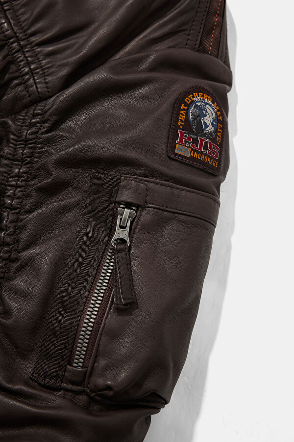 Gracia Coffee Leather Women's Jacket 4
