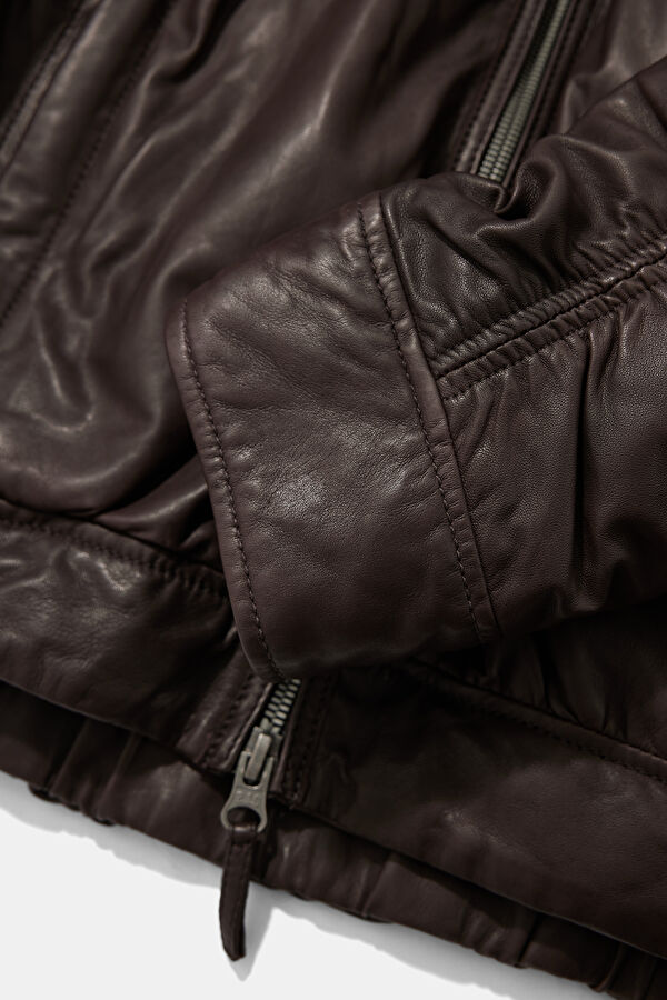 Gracia Coffee Leather Women's Jacket 5