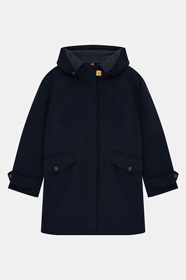 Petunia Black Wool Women's Coat