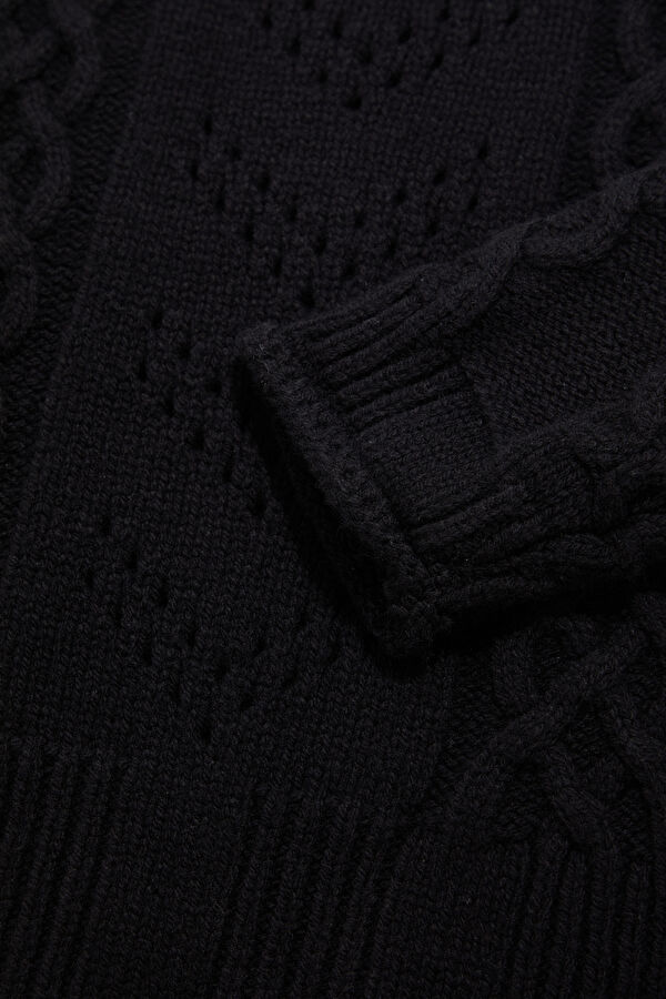 Gypsy Black Wool Women's Sweater 4