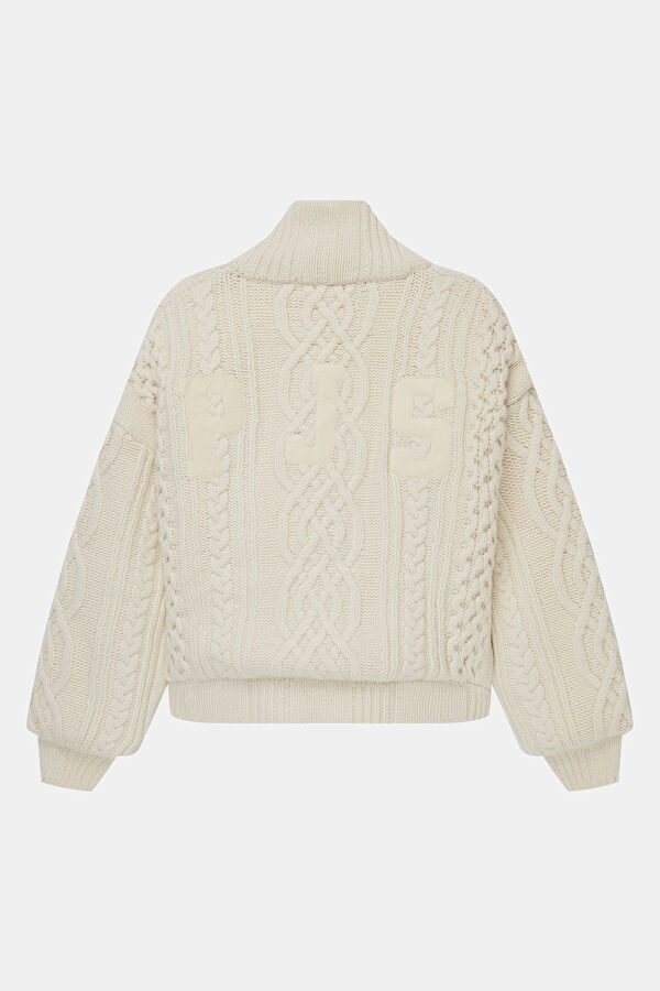 Nezuko Cream Double-Breasted Collar Women's Sweatshirt 2