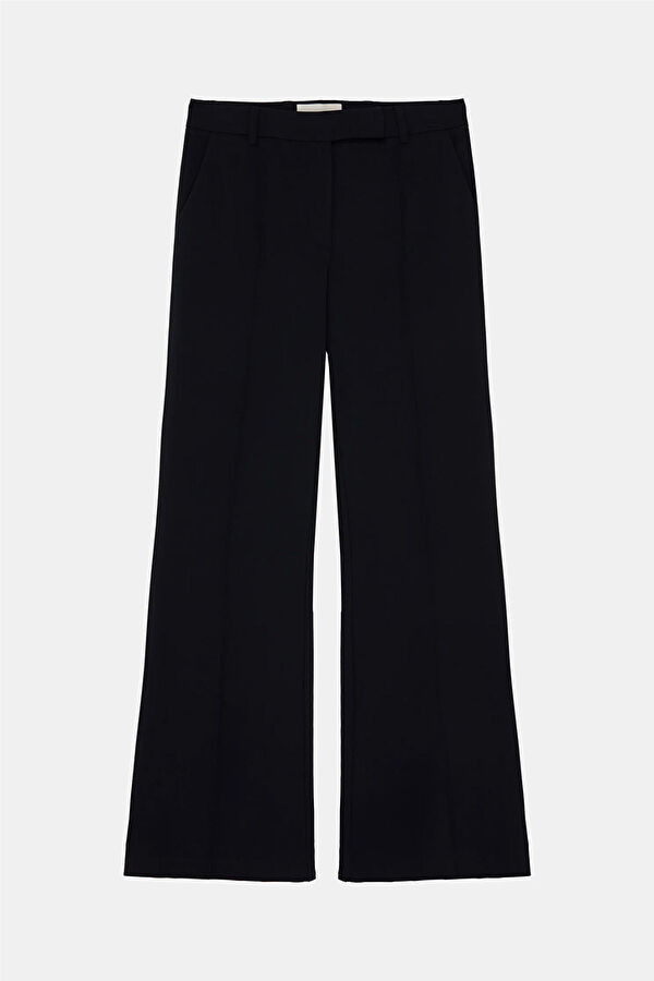 Siyah Wide Leg Kadın Pantolon