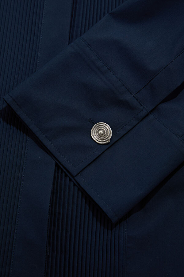 Navy Blue Women's Shirt 4