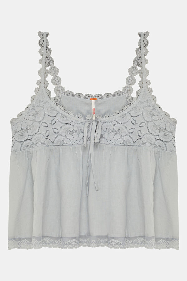 Light Blue Strappy Women's Blouse