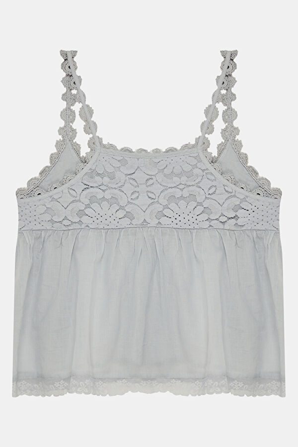 Light Blue Strappy Women's Blouse 2