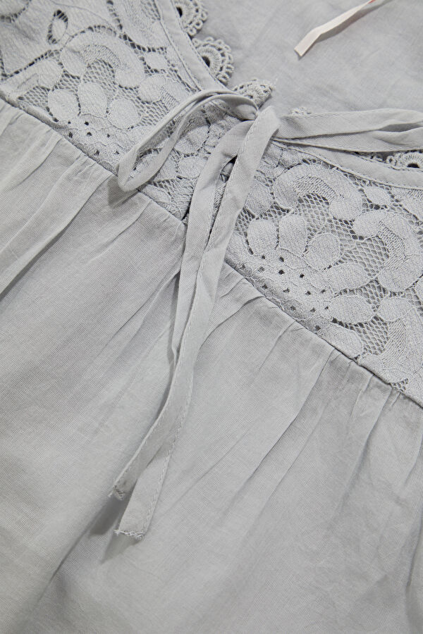 Light Blue Strappy Women's Blouse 4